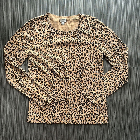J Crew Teddie Cheetah Print Sweater ✧ Size M - Picture 4 of 5